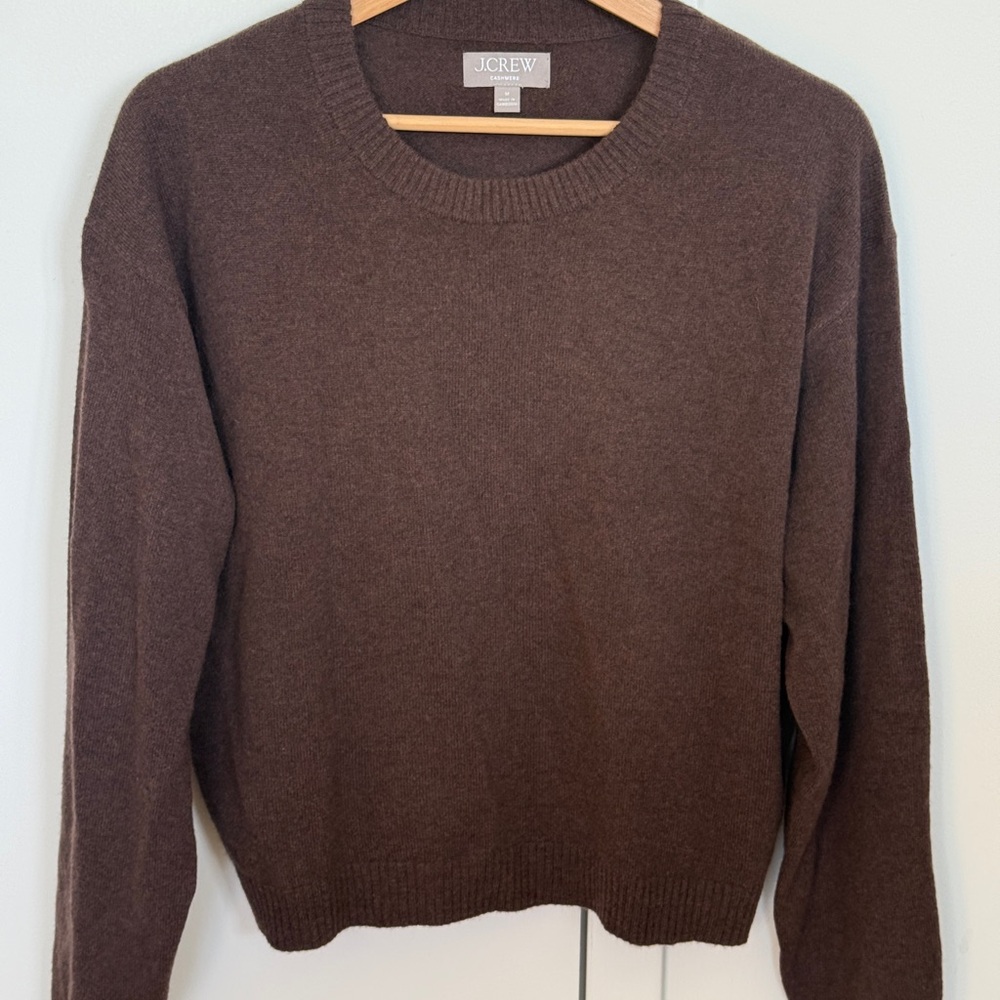 J.Crew Brown Cashmere Crewneck Sweater